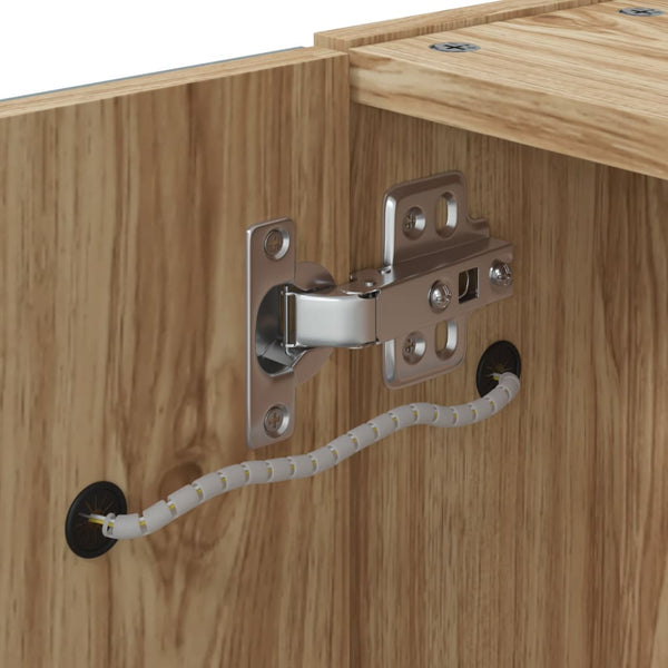 Spiegelschrank mit LED Eichenoptik 45 cm