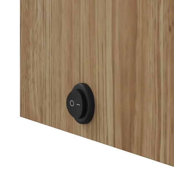 Spiegelschrank mit LED Eichenoptik 45 cm