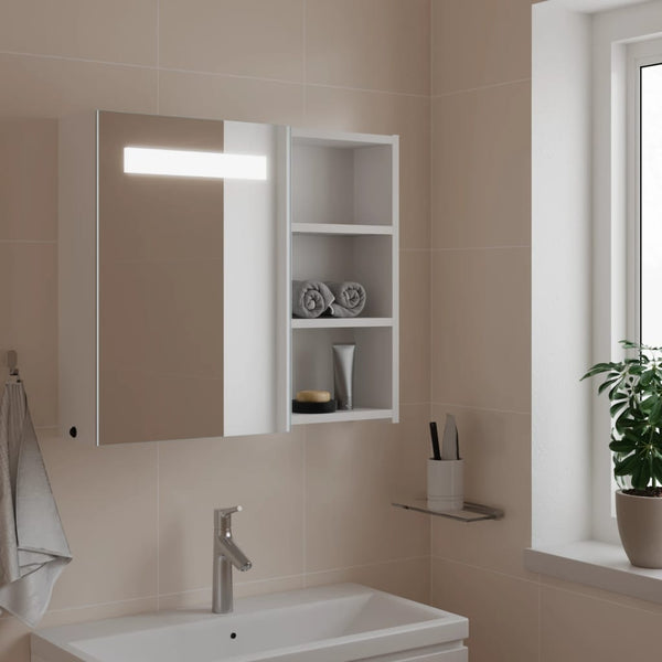 LED Spiegelschrank Weiß 60 cm