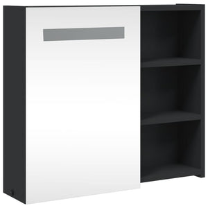 LED Spiegelschrank Schwarz 60 cm