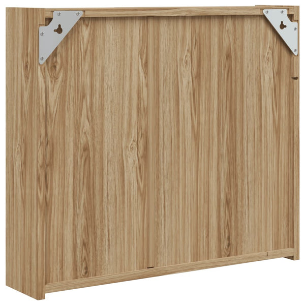 Spiegelschrank mit LED Eichenoptik 60 cm