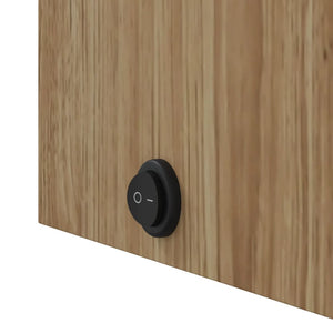 Spiegelschrank mit LED Eichenoptik 60 cm