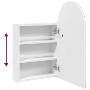 LED Spiegelschrank Weiß 42x13x70 cm