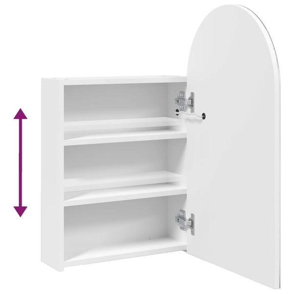 LED Spiegelschrank Weiß 42x13x70 cm