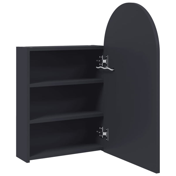 LED Spiegelschrank Grau 42x13x70 cm