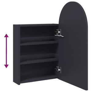 LED Spiegelschrank Grau 42x13x70 cm