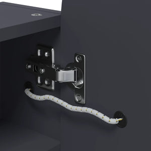 LED Spiegelschrank Grau 42x13x70 cm