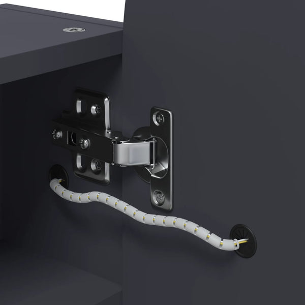 LED Spiegelschrank Grau 42x13x70 cm