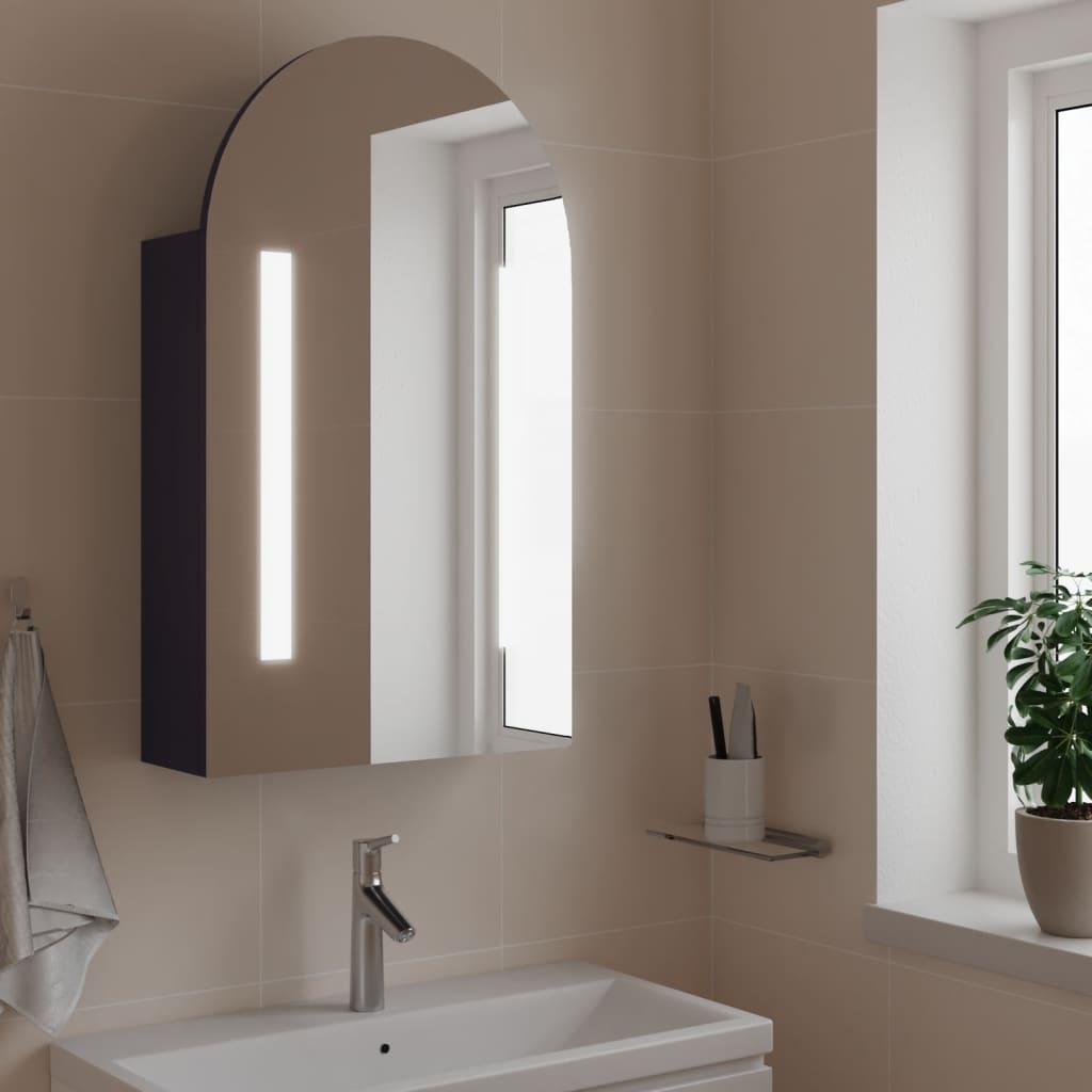 LED Spiegelschrank Grau 42x13x70 cm