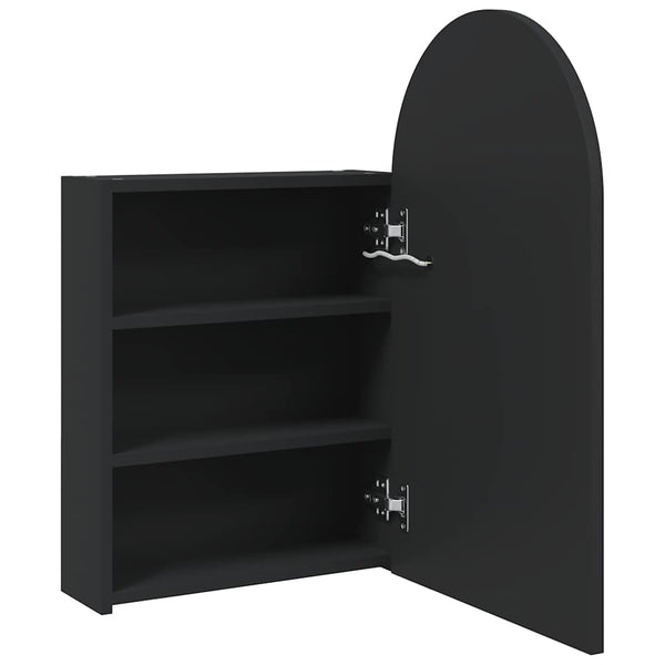 LED Spiegelschrank Schwarz 42x70 cm