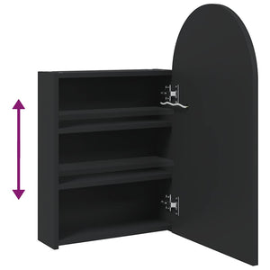 LED Spiegelschrank Schwarz 42x70 cm