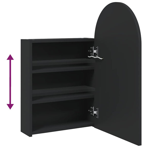 LED Spiegelschrank Schwarz 42x70 cm
