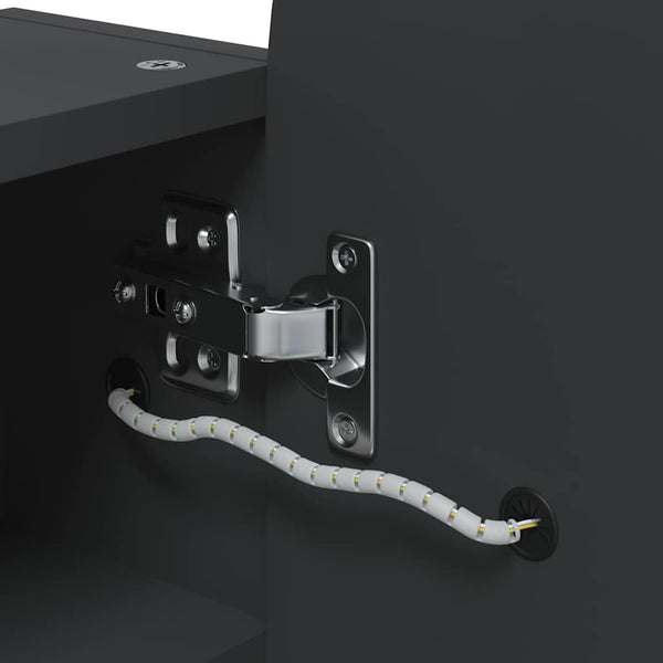 LED Spiegelschrank Schwarz 42x70 cm