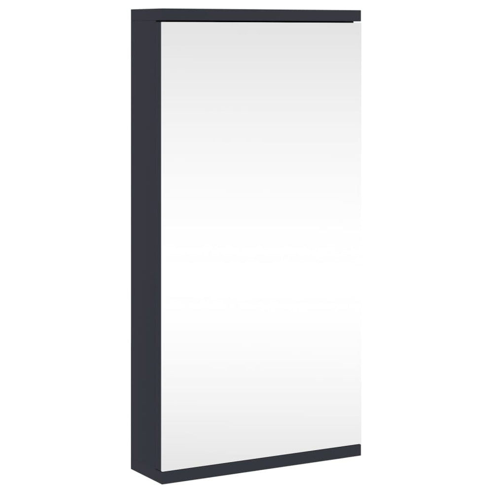Eck-Spiegelschrank Grau 30x24x60 cm