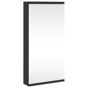 vidaXL Corner Mirror Cabinet Black 30x24x60 cm