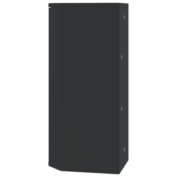 vidaXL Corner Mirror Cabinet Black 30x24x60 cm