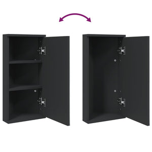 vidaXL Corner Mirror Cabinet Black 30x24x60 cm