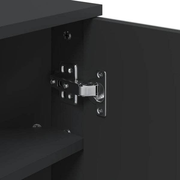 vidaXL Corner Mirror Cabinet Black 30x24x60 cm
