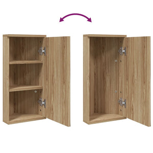Eck Spiegelschrank Eiche 30x60 cm
