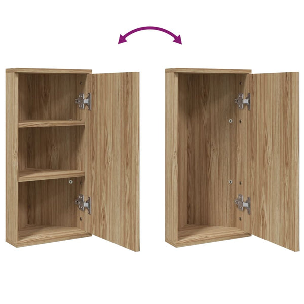 Eck Spiegelschrank Eiche 30x60 cm