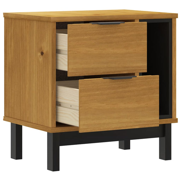 Nachttisch FLAM Kiefer Massivholz 49x35x50 cm