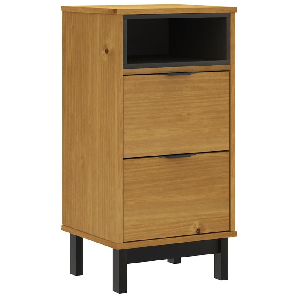 vidaXL FLAM Nightstand 40x35x80 cm Solid Pine Wood