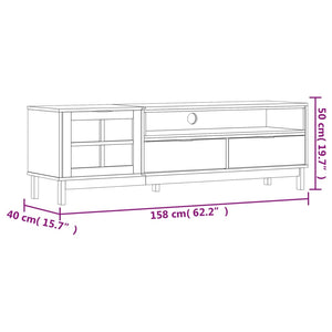 TV-Schrank Kiefer Massivholz 158 cm