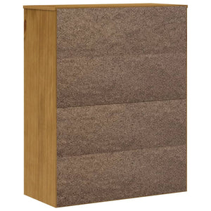 Highboard-Aufsatz FLAM, Kiefer Massivholz, Glastüren