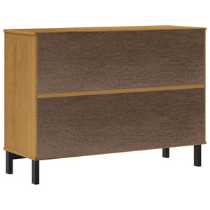 Sideboard Kiefer Massivholz mit Glastür 110 cm