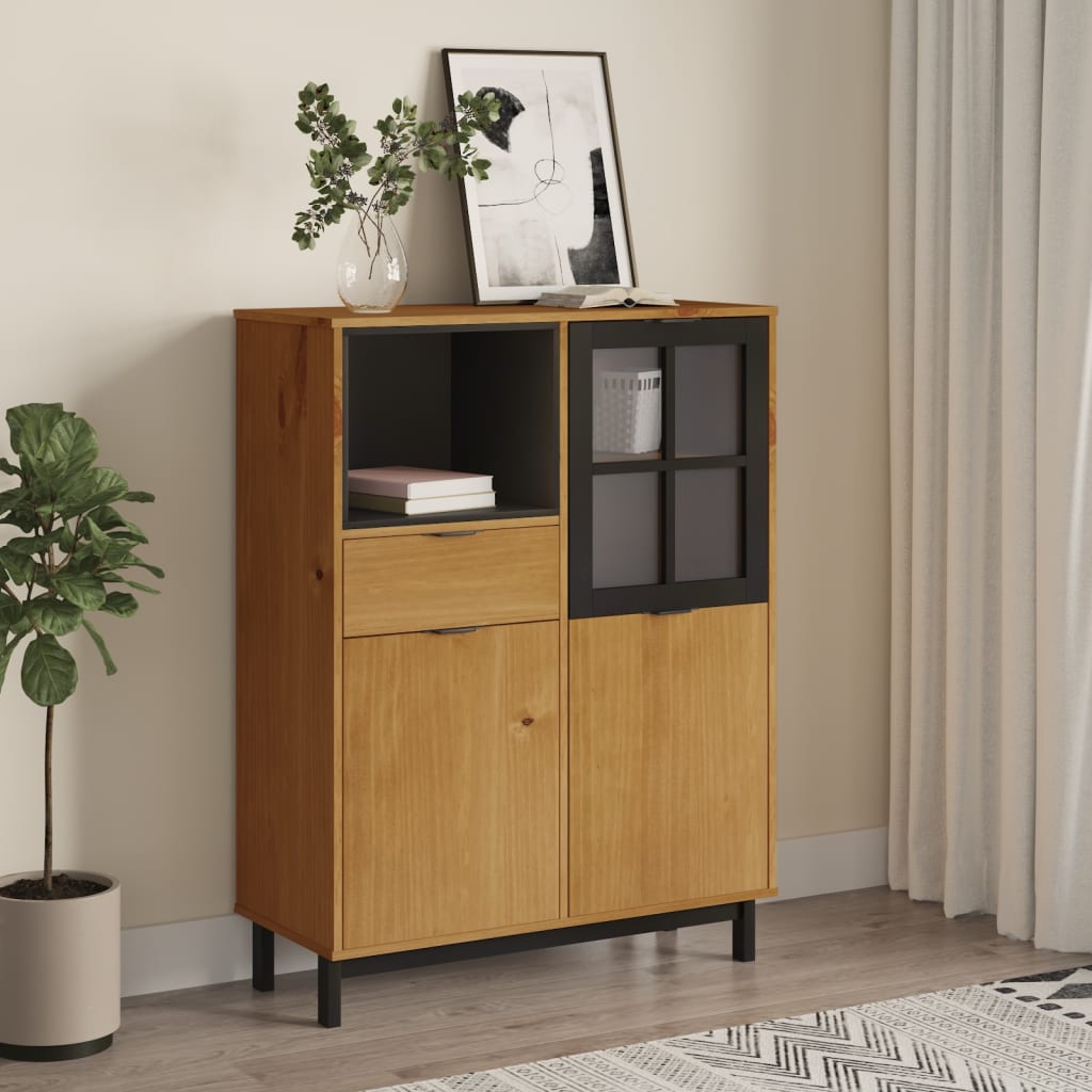 Highboard Kiefer Massivholz 92 cm