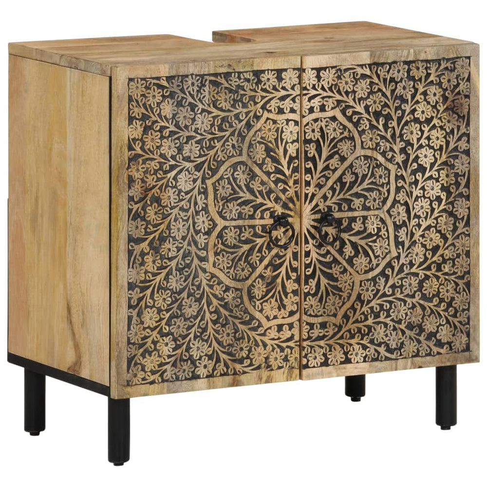 Waschbeckenunterschrank Mango Massivholz 62 cm