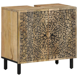 Waschbeckenunterschrank Mango Massivholz 62 cm