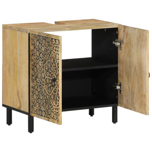 Waschbeckenunterschrank Mango Massivholz 62 cm