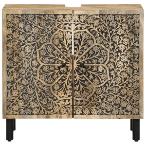 Waschbeckenunterschrank Mango Massivholz 62 cm