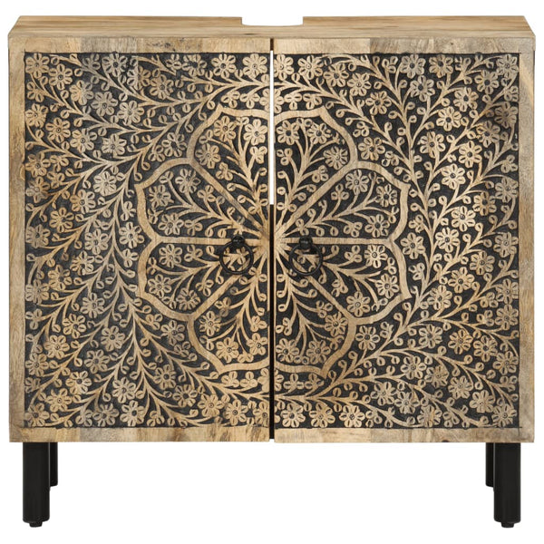 Waschbeckenunterschrank Mango Massivholz 62 cm