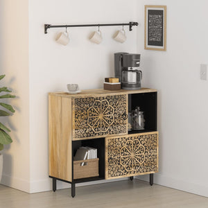 Massivholz Mango Beistellschrank 80cm