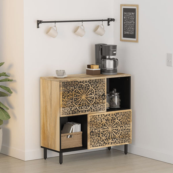 Massivholz Mango Beistellschrank 80cm