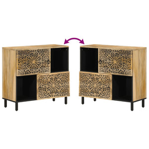 Massivholz Mango Beistellschrank 80cm