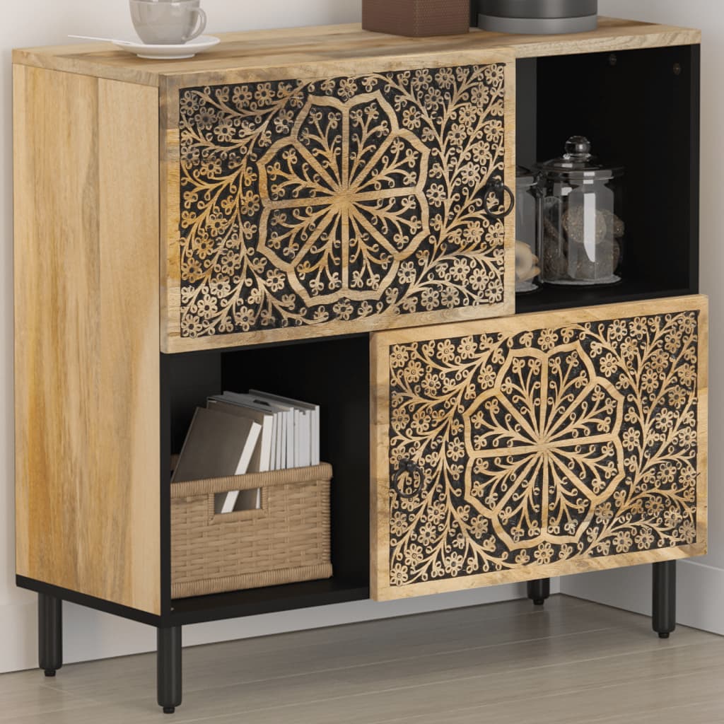 Massivholz Mango Beistellschrank 80cm