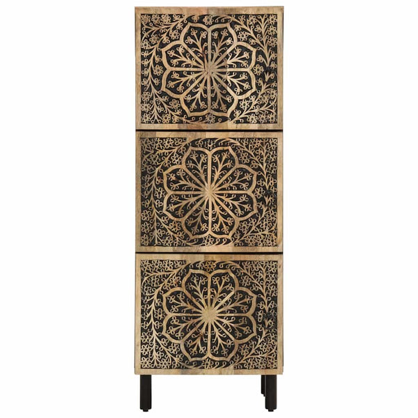 Massivholz Mango Beistellschrank 40x33x110 cm