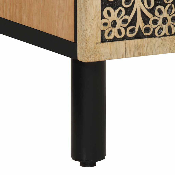 Massivholz Mango Beistellschrank 40x33x110 cm