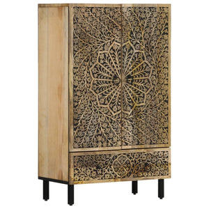 Highboard Mango Massivholz 60x33x100 cm