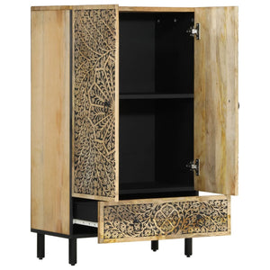 Highboard Mango Massivholz 60x33x100 cm