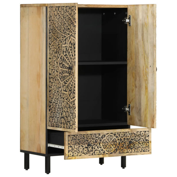 Highboard Mango Massivholz 60x33x100 cm