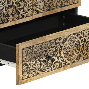 Highboard Mango Massivholz 60x33x100 cm