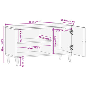 TV-Schrank Mango Massivholz 80cm