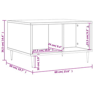 Schwarzer Couchtisch 60x50 cm