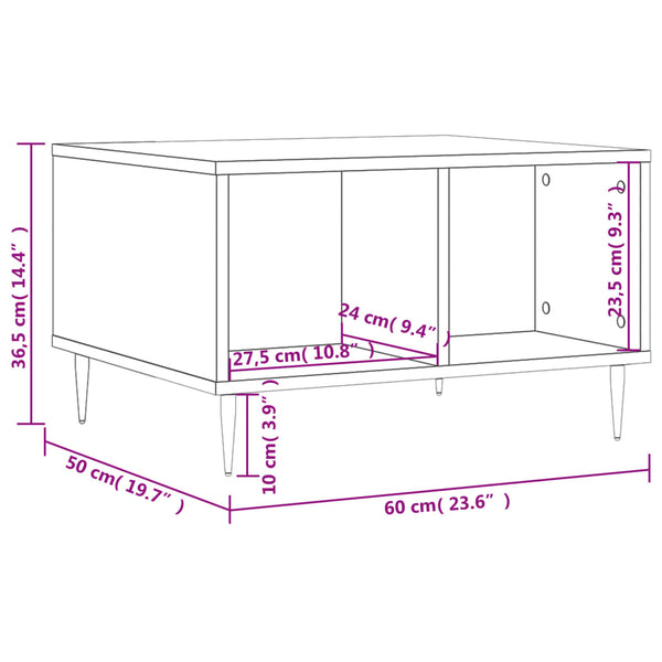 Schwarzer Couchtisch 60x50 cm