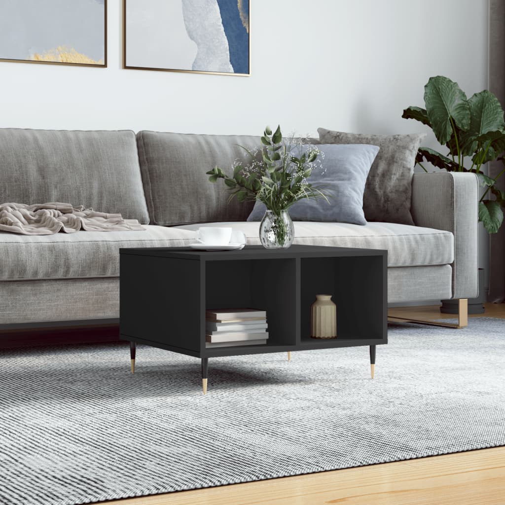 Schwarzer Couchtisch 60x50 cm