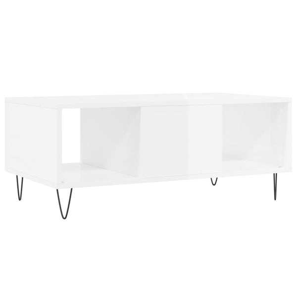Couchtisch Weiß Hochglanz 90x50 cm